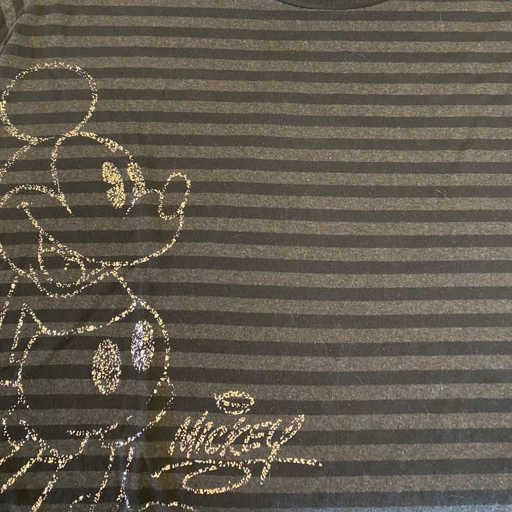 DISNEY MICKEY MOUSE VTG stripes black t shirt 4X